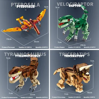 Jurský Dinosaur World DIY Stavebné Bloky Pterodactyl Raptor Lietadla Robot Model Zostavený Mesta MOC Tehly Chlapcov Deti Hračky