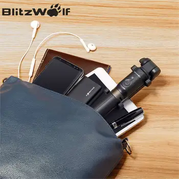 BlitzWolf BW-BS3 3 v 1 Bezdrôtová Selfie Stick Mini Statív Rozšíriteľný Monopod Univerzálny Pre iPhone Pre Samsung Stabilný