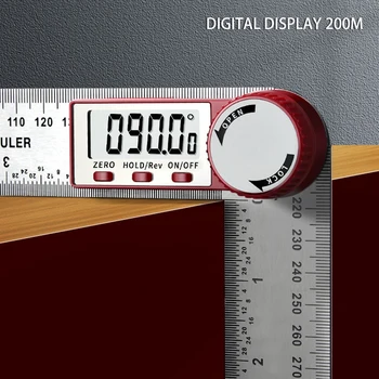 200/300 mm Digitálny Uhol Meter Pravítko Inclinometer Electron Goniometer Uhlomeru Uhol Finder škála na Meranie Nástroja