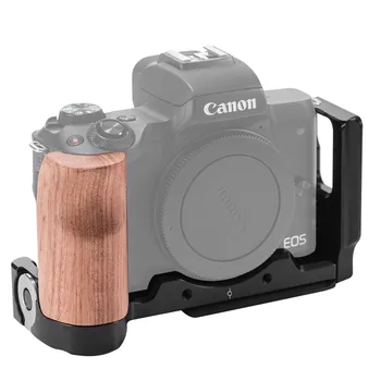 SmallRig M50 L Doska L-Držiak pre Canon EOS M50 Fotoaparát S Drevená Rukoväť Arca Štýl Rýchle Doska 2387