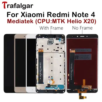 MTK Heliograf X20 Displej Pre Xiao Redmi Poznámka 4 LCD Displej Note4 Dotykový Displej Pre Redmi Poznámka 4 LCD S Rámom Mobilný Telefón, Lcd