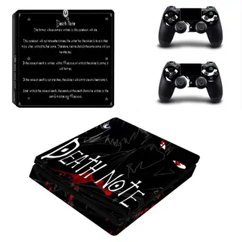 Death Note PS4 Slim Nálepky Play station 4 Pokožky Nálepky Kotúča, Pre PlayStation 4 Tenký Konzoly PS4 a Radič Pokožky Vinyl