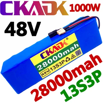 2020 NOVÉ CKADK batéria 48V 13s3p 28Ah batériu 1000W vysoký výkon batérie Klince elektrické bicykle BMS s xt60 plug +nabíjačka
