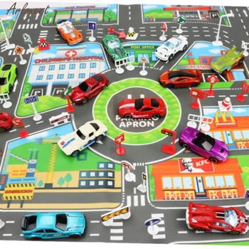 Deti Deti Hrať Mat Mesta Cestnej Budov Parkovanie Mapu Herné Scény Mapu Vzdelávacích Hračiek, Vzdelanie, Inteligencia Bábiky 2020