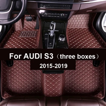 Auto podlahové rohože pre AUDI S3（sedan）2016 2017 2018 2019 Vlastné auto nohy Podložky automobilový koberec kryt