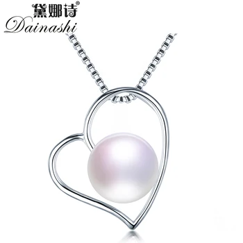 Dainashi Módne 925 Sterling Silver Srdce Prívesok Šperky Hot Predaj Pravých Prírodných Sladkovodných Perál Prívesok pre Ženy