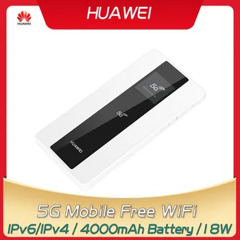 HUAWEI 5G Mobile Free WiFi Hotspot E6878-370 4G Bezdrôtový Prístupový Bod Pocket Router IPv6 / IPv4 Batérie 4000mAh 18W Rýchle Nabitie