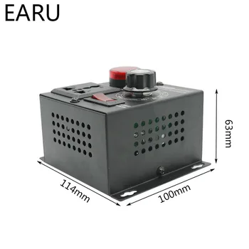 EÚ Plug 4000W AC 0-220V SCR Kremíka Regulátor Napätia Elektrické Premennej Teplota Motora Ventilátora Rýchlosť Radiča Termostat Stmievač