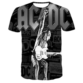 Tshirts Mužov AC DC 3D Vytlačené Leto Značky T-shirt pánske módne Nový Štýl tričko Vtipné Tričko na Voľný čas