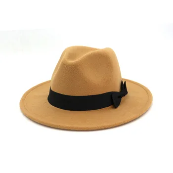 Muži Fedora klobúky ženy Jednoduché vlnená čiapka jazz klobúky Britský štýl klobúk Módny klobúk jeseň zima veľká spolu Multicolor klobúk
