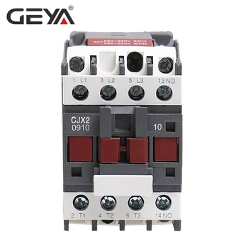 GEYA CJX2-0910 Din lištu Magnetické cievky Stykača 220V alebo 380VAC Stykač 3Phase LC1D-09 Elektrické Stykač Telemecanique