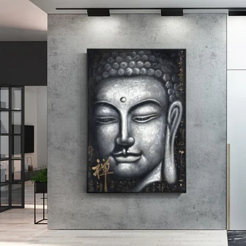 Vintage Buddha olejomalieb Tlač Na Plátno na Stenu Umenie Plagáty a Vytlačí Čínsky Budhizmus Workart obrazov na Stenu Domov Stenu Decor
