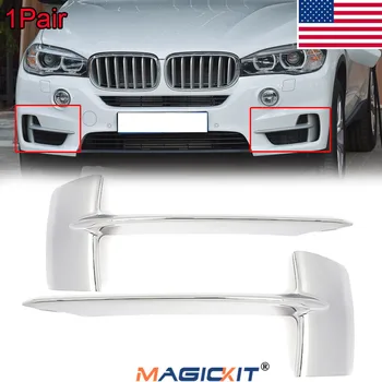 MagicKit Fit BMW X5 F15-17 Predný Nárazník Gril Kryt Chladiča Tvár Bar Silver Orezania N/S