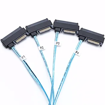 Sas / sata káble SFF-8643 Vnútorný Mini SAS HD (4) 29pin SFF-8482 konektory s SAS 15 kolíkový Napájací Port 12 GB/S, Kábel