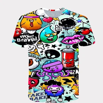 2020 Lete Nové Deti Harajuku Klasické Hry Mario bros T Shirt 3D Tlač Cartoon T-shirts Kvalitné Tričko Polyester 4~14T