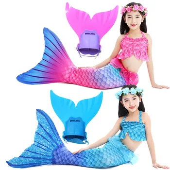 2020 Morská víla Kostýmy Plavky Môžete Pridať Monofin Bikini Tri-kus Lete Plavky Morská víla Chvost Cosplay Halloween Kostým pre Dievča