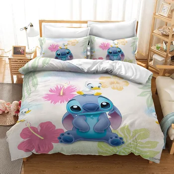 2/3 ks Disney ' Lilo & Stitch Steh 3D digitálna tlač Tri-kus posteľ Komiksu, anime deti domov posteľ obloženia bytový Textil Nastaviť