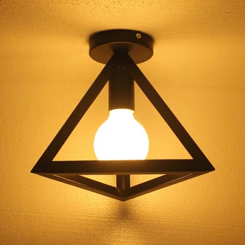 Moderná Severská Stropné svietidlo Obdĺžnik, Trojuholník Retro Led Stropné Svietidlo pre Domáce Obývacia Izba, Spálňa Decor Svetlá Osvetlenie Zariadenie