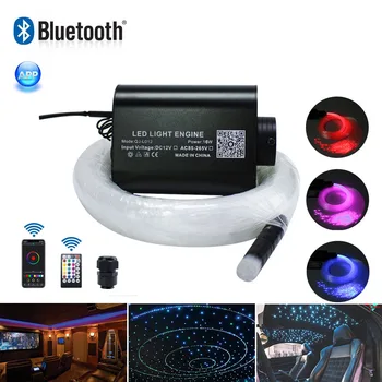 Zvuk Aktívne Optické Svetlá Bluetooth APP Riadenie 16W RGBW RF Controller Optickým Káblom Star Účinok Stropné svietidlo