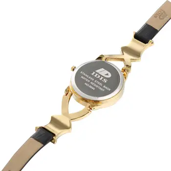 Logo IDIS Nový Štýl kožené hodinky módne quartz ženy Dámy študentka, sledujte fashion designer náramkové hodinky