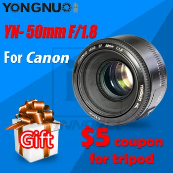 YONGNUO YN50MM F1.8 Veľké Apertúry Pevná Auto Focus Objektív pre Canon DSLR fotoaparát 70 D 5D mark III full frame Portrétnej fotografie