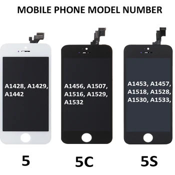 AAA Kompletný LCD Displej Pre iPhone 5 5S 5C LCD Displej Dotykový Displej Full Montáž Nahradenie Predná Kamera + Home tlačidlo