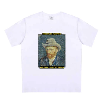 Muži Van Gogh Art Olejomaľba Top Tričko Plus Veľkosť Bežné Harajuku Krátky Rukáv Bavlna Letné Módy Tee Tričko Muž 10 Farieb