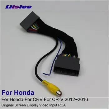Liislee Auto Konektor Kábla Originálne Video, RCA Vstup Pre Honda CRV CR-V 2012~2016 32 Kolíkov Adaptér Drôt parkovacia Kamera