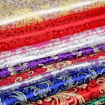 90 cm*100 cm Brocade textílie kostým Han Čínske oblečenie kostým COS kimono šaty z hodvábneho saténu textílie - Pteris Pivónia Série