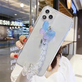 3D Lesk transparentné motýľ mäkké telefón puzdro pre Samsung Galaxy A5 A6 A7 A8 Plus A9 2018 j4 j5 j6 prime j7 j8 A750 pro kryt