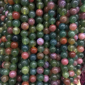 Prírodné A+ indickej achát okrúhle korálky voľné Perličiek zmiešané farebné výšivky Na Šperky, Takže DIY Náramok žena jewellry darček