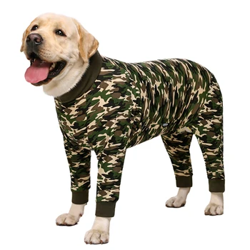 Bavlna veľké psie oblečenie, pyžamá stredné a veľké psie oblečenie jumpsuit štyri-legged oblečenie/úplné pokrytie/oblečenie pre psy