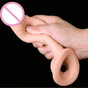 Mäkké silikónové reálne hrubý penis krúžok pre časové oneskorenie mužský penis penis rukáv extender mieška Opakovane Kondómy sexuálnu hračku, pre mužov