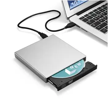 Externý USB 2.0 High Speed DL DVD-RW Napaľovačka diskov CD Spisovateľ Slim Portable Optická Mechanika pre Notebook PC