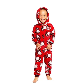 Vianočné Pyžamo Rodiny Zodpovedajúce Oblečenie Otec, Mama, Deti Baby Pajama Sady Santas Tlač Dlhý Rukáv Jumpsuit Romper Sleepwear