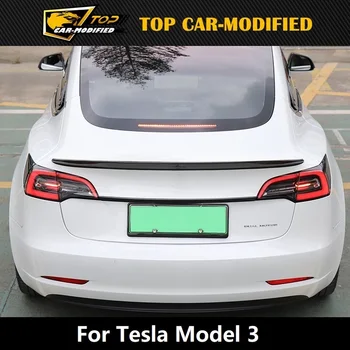 Doprava zadarmo Kufri Spojler Krídlo Výbava Príslušenstvo Carbon Fiber Auto Vzadu Dekorácie-Nálepky Pre Tesla Model 3 2017-2020