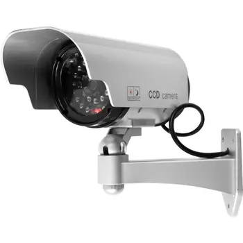 Solárne LED CCTV Kamery Falošný Bezpečnostné Kamery Vonkajšie Figuríny Dohľad