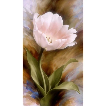 5D DIY Plné Námestie/round-Diamond Maľovanie Ružová tulipány Výšivky Cross Stitch Drahokamu Mozaiky Domova