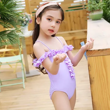 2020 Nový Príchod detské Oblečenie Dievčatá v Lete Plavky Roztomilý Dievča Sexy Jeden kus Trojuholník Pláži Plavky