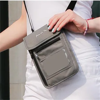 Nylon Anti-Theft Cestovný Pas Krku Taška Blokovanie Telefónu Peňaženky Puzdro pre Mužov a Ženy, Mini Crossbody Taška