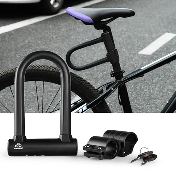 Anti Theft Bike Zamky Ťažkých Anti-v šmyku Ocele Požičovňa Zámok Kombinácii s U Zámok Strmeň Flex Cable Lock