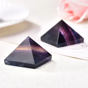 Prírodné Fluorite Crystal Pyramídy Quartz pre Liečivý Kameň Čakier Reiki Crystal Tigrie oko bod Domova Remesiel Z Klenot Kameň