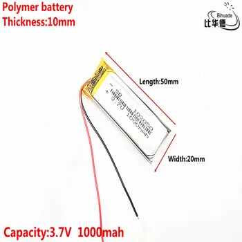 1000 mah lithium-ion polymérová batéria 3,7 V 102050 KTV domácnosti batérie káblový mikrofón, zosilňovač zvuku počítača mikrofón