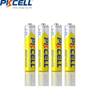 4PC PKCELL AAA Nabíjateľné Batérie NIMH Batérie 600mAh 1.2 V 3A AAA Ni-MH Nad 1000times Cyklov