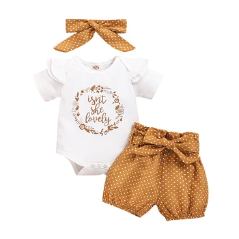 Tlač Novorodenca Baby Girl Romper Jumpsuit S Bielizeň Krátky Rukáv Sunsuit Letné Oblečenie Oblečenie 0-18 m