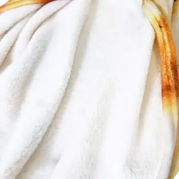 3D Vytlačené Flanelové Mäkké Burrito Prikrývky Okrúhly Tvar Cestovných Deka na Posteľ Zábal Hodiť Pre Obývacia Izba Zábavné Prikrývky Koberec