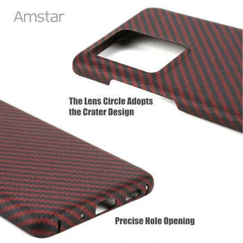 Amstar Pravé karbonové Vlákna Telefón puzdro pre Samsung Poznámku 20 Ultra Galaxy S20 Ultra S10 S20 Plus Uhlíkových Vlákien Pevný Kryt Prípadoch