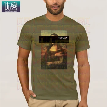 Mona Lisa Skladbu PREHRAŤ - T-Shirt Bežné Tees Bavlna Oblečenie T-Shirt Zábavné Tees Bavlna Topy T-Shirt Vtipné Tričká Bavlnené Tričko