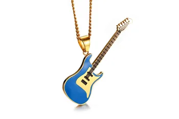 FNL nehrdzavejúcej LE21 náhrdelník hot predávať populárny jednej ženy 72 mm červená modrá čierna Guitarlover darček ženy šperky