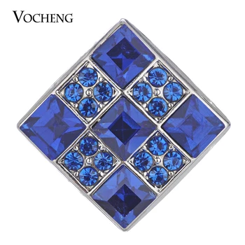 10PCS/Veľa Veľkoobchod Vocheng Snap Charms Crystal 18 mm 3 Farby Zameniteľné Štvorcový Tvar Vn-1641*10